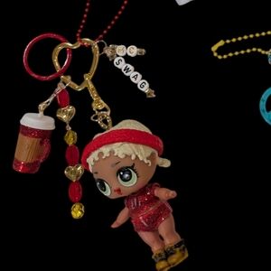 LoL Surprise! Mc Swag Doll Bag Charm / Key Chain Upcycled Handmade